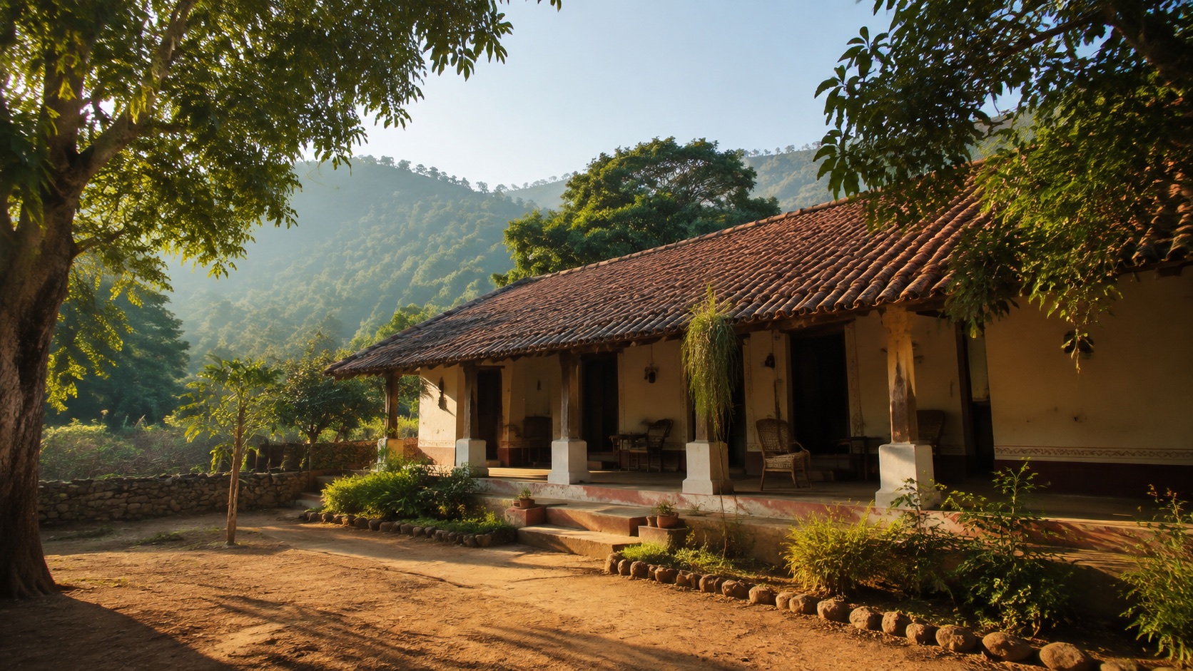 A regionally inspired homestay setting in Andhra Pradesh