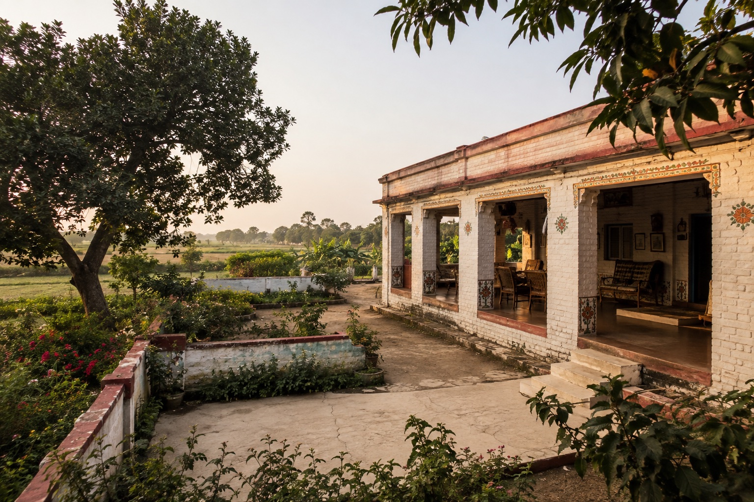 A regionally inspired homestay setting in Bihar