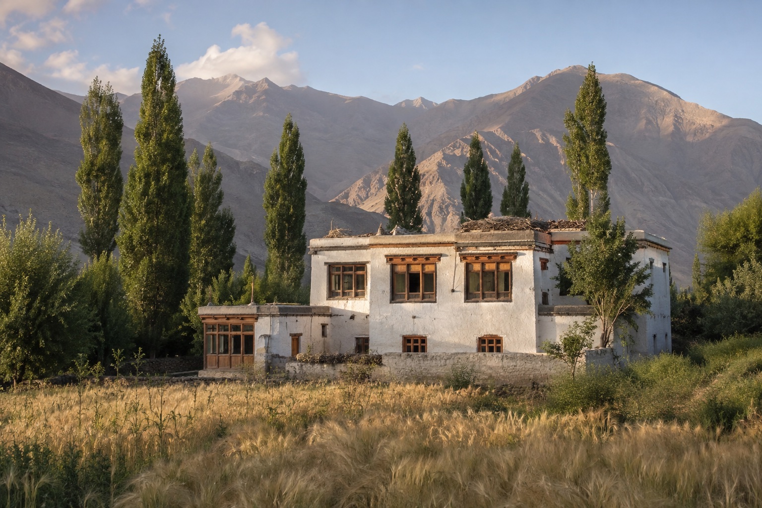 A regionally inspired homestay setting in Ladakh