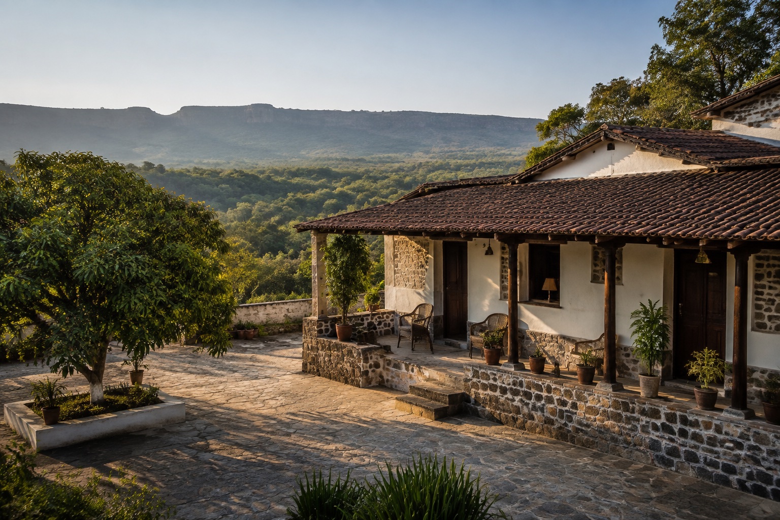 A regionally inspired homestay setting in Madhya Pradesh
