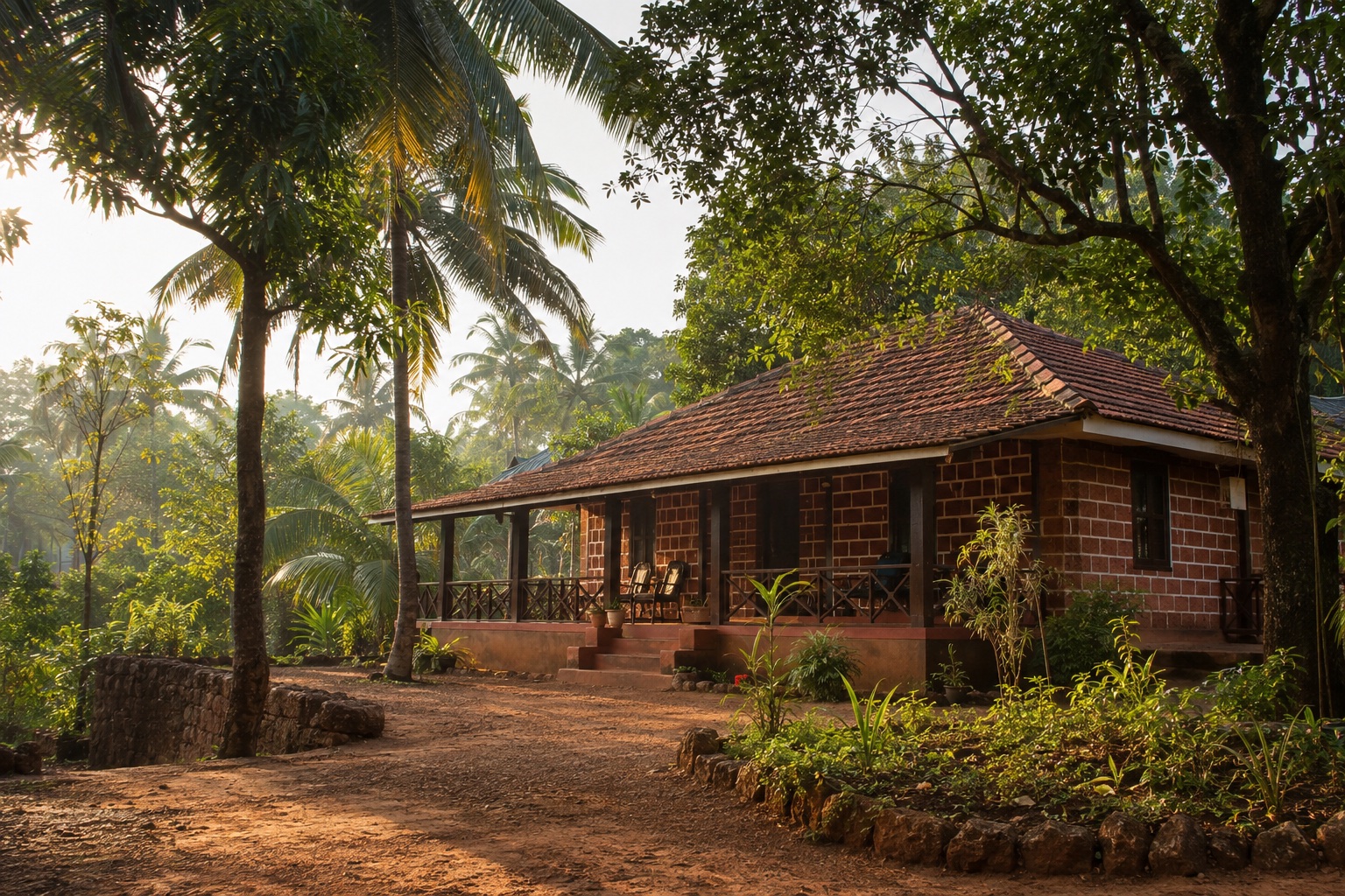 A regionally inspired homestay setting in Maharashtra
